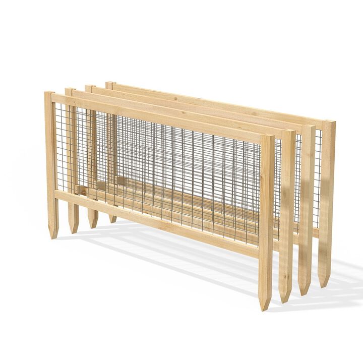 QuikFurn 4 Pack Cedar Garden Trellis Set - 45 x 23.5 inch Each