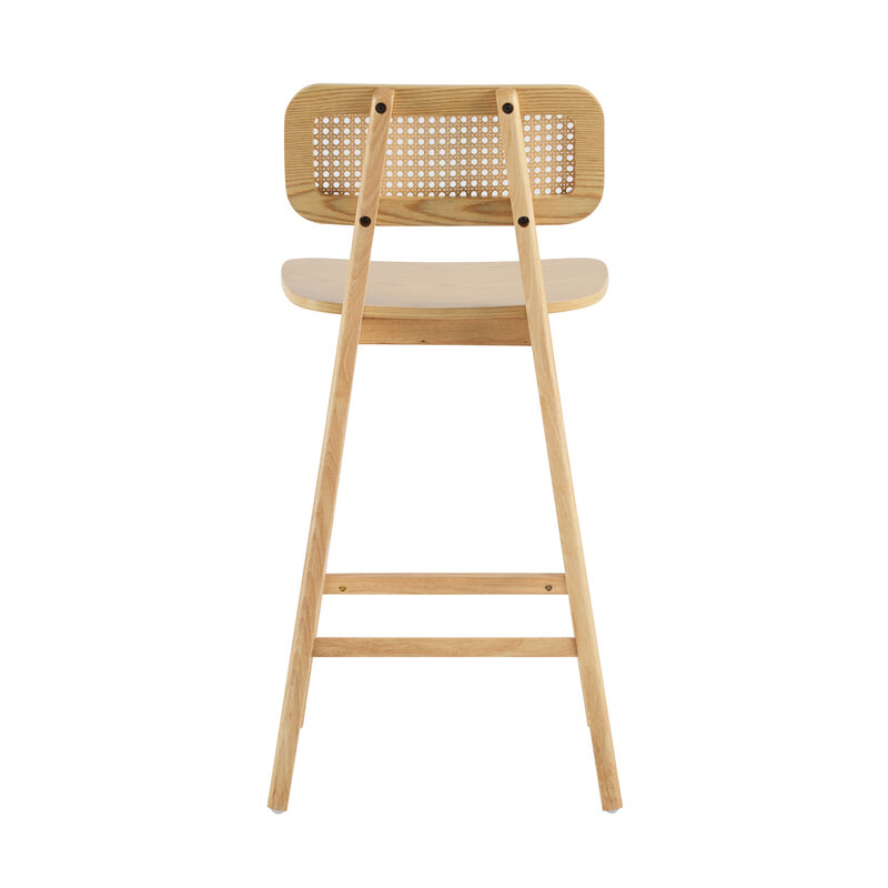 Merax 2 Pieces Wood Bar Stools Dining Chairs