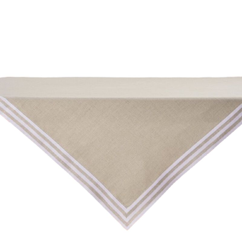 Solino Home 100% Pure Linen Table Throw 52 x 52 Inch | Mila for Thanksgiving, Christmas