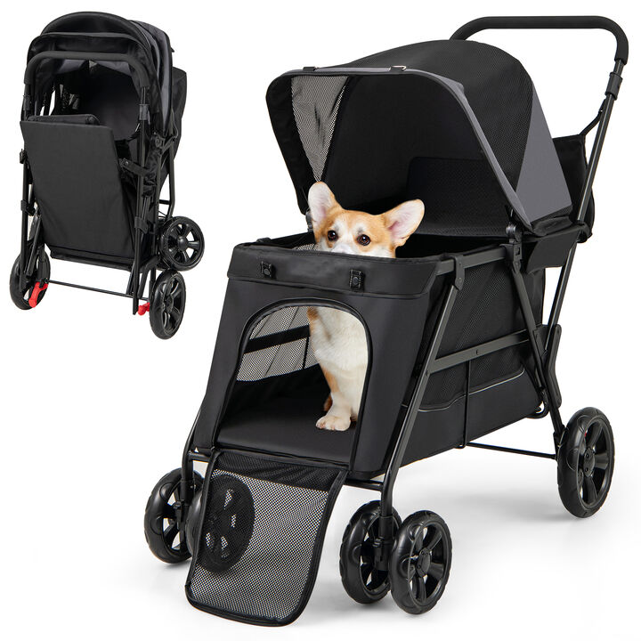 Dog Stroller for Medium Small Senior Elderly Dogs with Dual Entry Dog Stroller for Medium Small Senior Elderly Dogs with Dual Entry