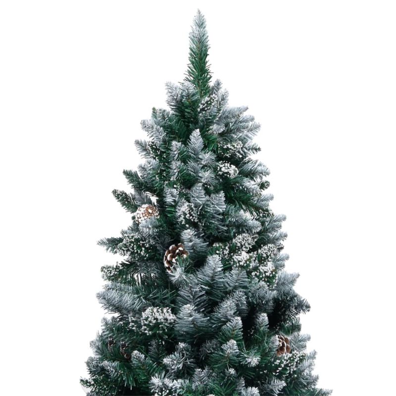 vidaXL Artificial Christmas Tree with LEDs&Ball Set&Pine Cones 70.9"