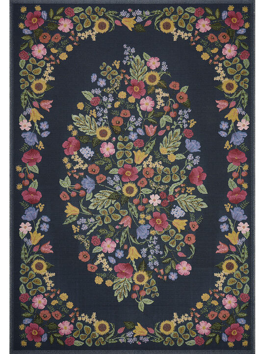 Perennial PRN-01 Navy 5''3" x 7''8" Rug by Rifle Paper Co.