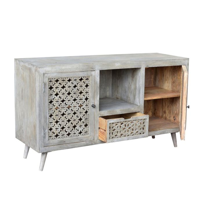 Alex Hamilton Halle 2 Doors, 1-Drawer Hand-carved Media Console