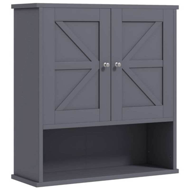 Wall Mounted Bathroom Cabinet with Doors for Storage and Organization