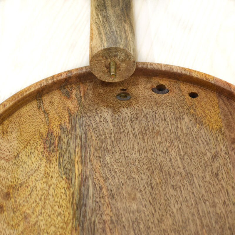 Handmade 100% Mango Wood Kids Yellow Color Round Shaped Rabbit Theme Indoor Table & Chair