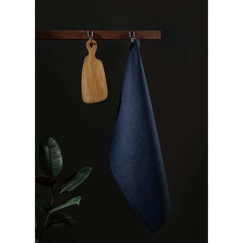 Solino Home 100% Pure Linen Kitchen Towels Set of 2 - 17 x 26 Inch | Fete