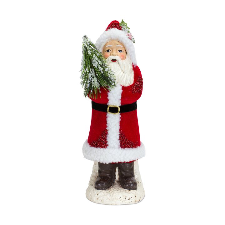 Festive Santa Figurine for Christmas Décor and Holiday Celebrations (Set of 2)