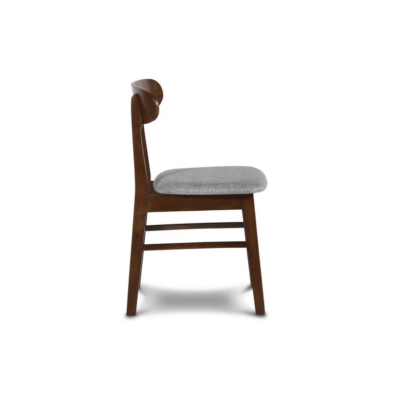 New Classic Furniture Furniture Morocco Dining Chair with Cushion- Set of 2- Gray