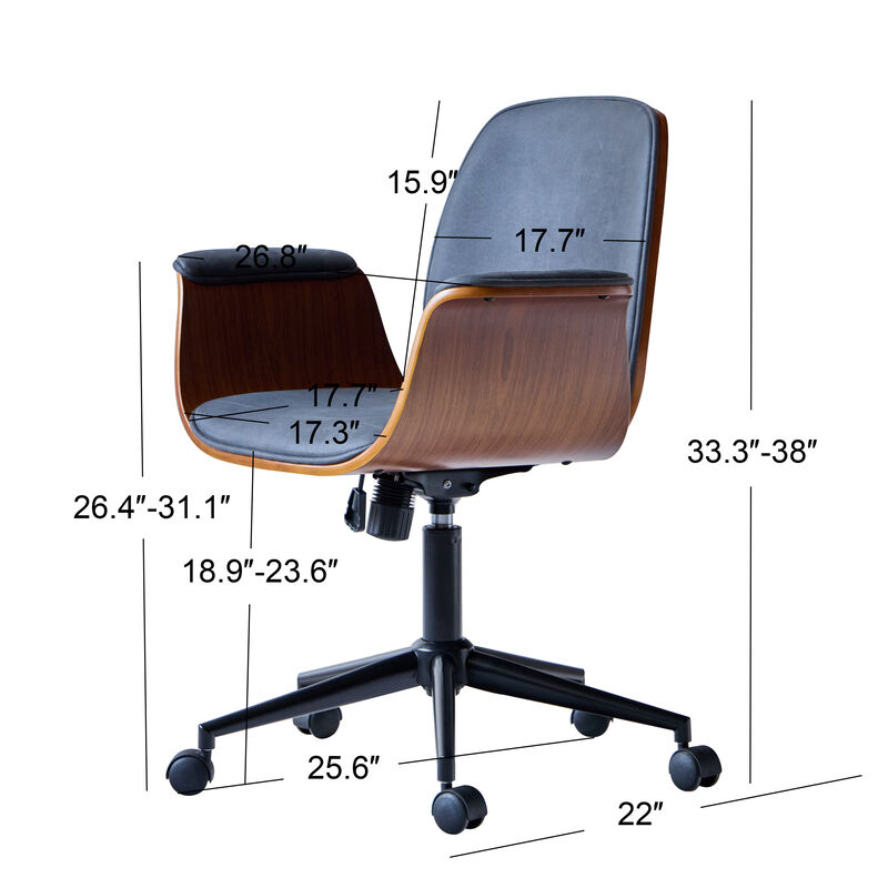 Design Adjustable Wooden Office Chair