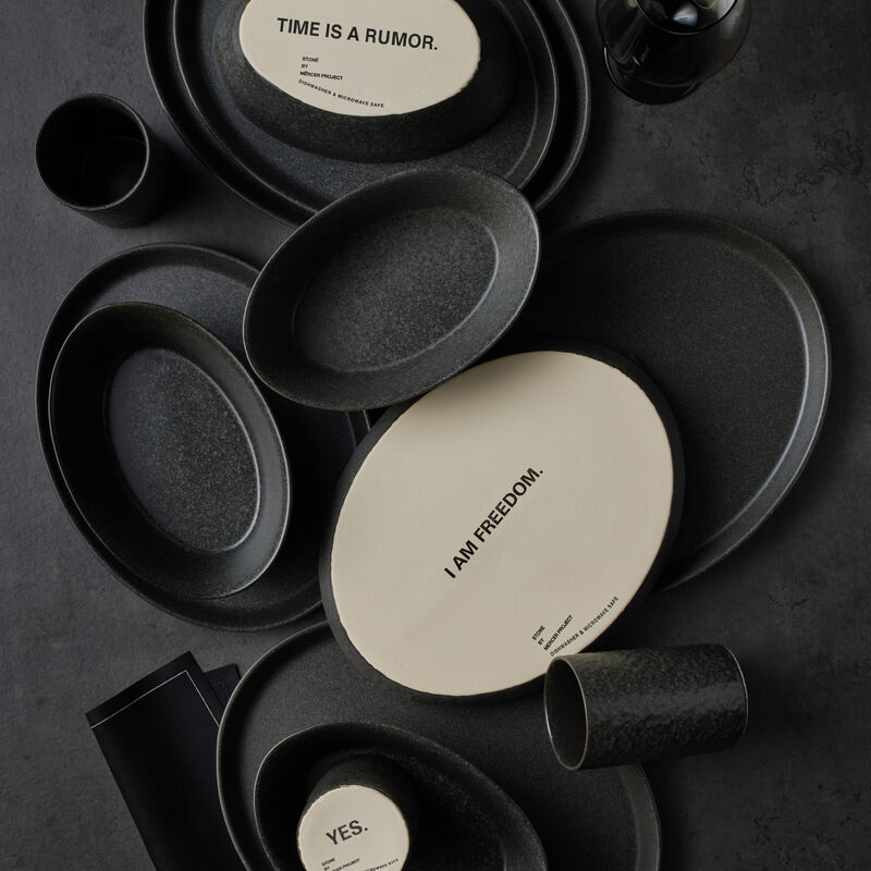 Stone by Mercer Project Katachi Stoneware 16 Piece Dinnerware Set