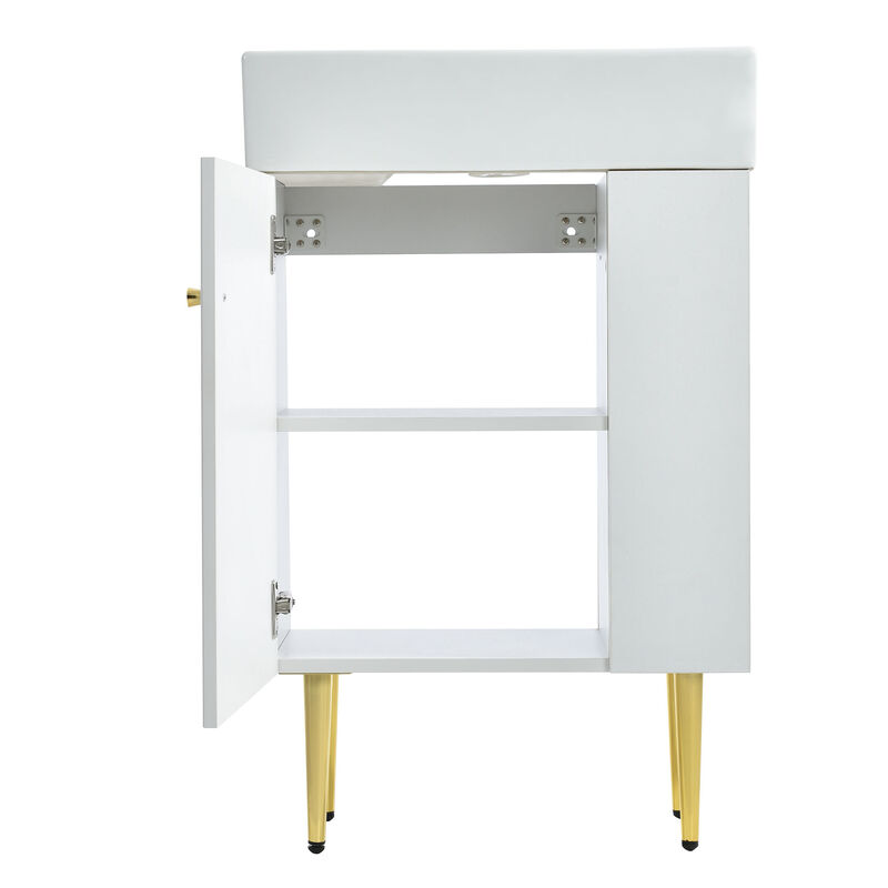 Merax Bathroom Vanity Cabinet with Right Side Storage