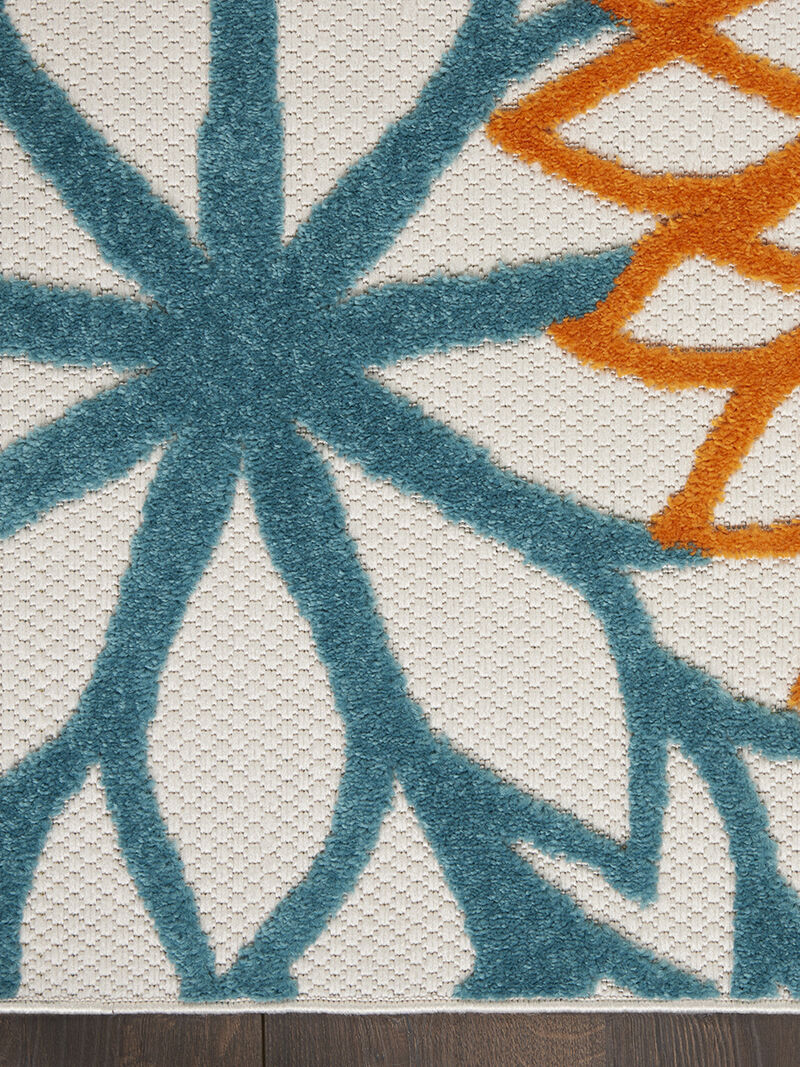 Aloha ALH05 Turquoise/Multicolor 6' x 9' Rug