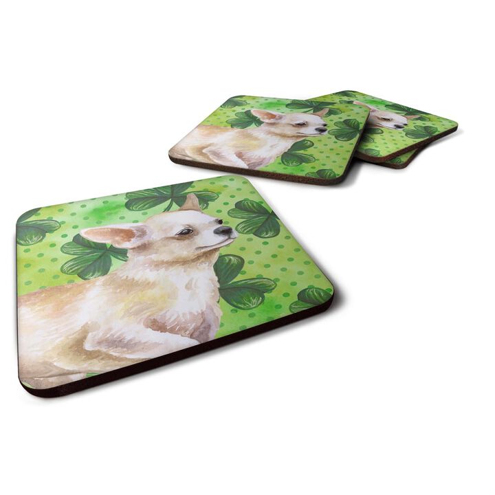 Caroline's Treasures Chihuahua Leg up St Patrick's Decorative coasters, Multicolor