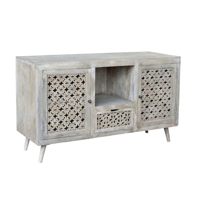 Alex Hamilton Halle 2 Doors, 1-Drawer Hand-carved Media Console