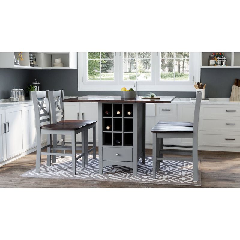 Jofran Storage Counter Drop Leaf Dining Table