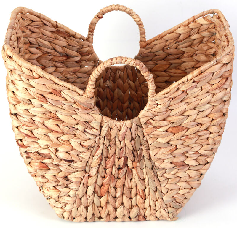 Large Wicker Laundry Basket with Round Handles