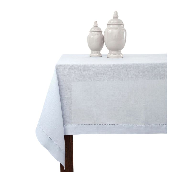 Solino Home 100% Pure Linen Tablecloth | Classic Hemstitch