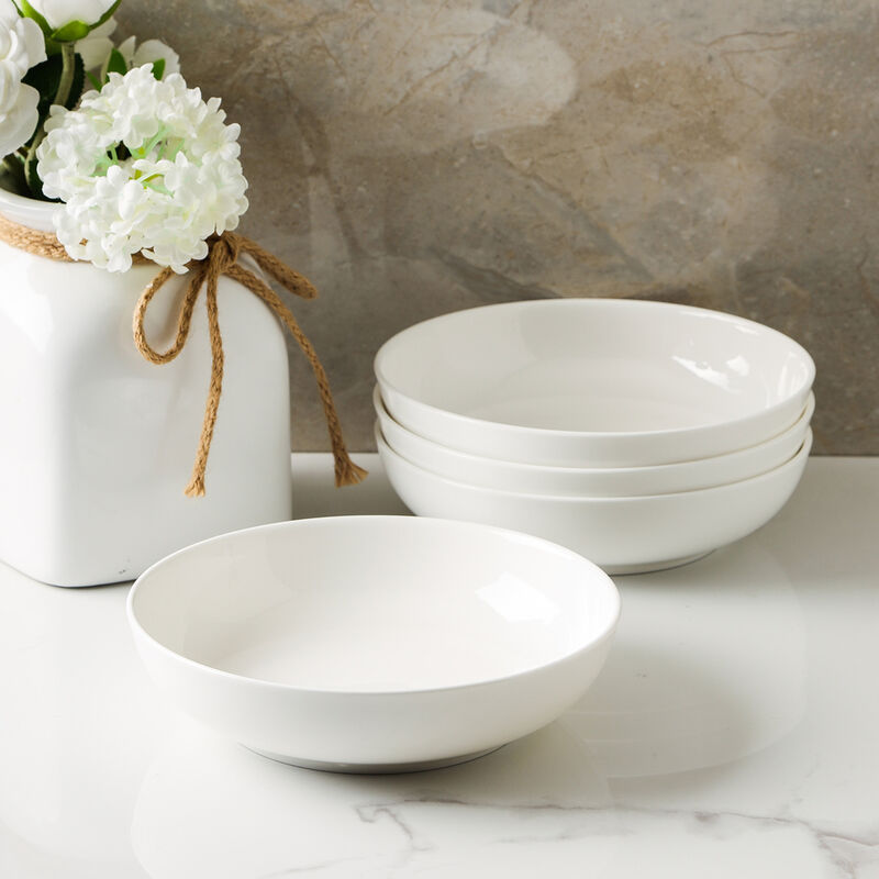 Stone Lain Gabrielle Bone China 12 Piece Dinnerware Set, White