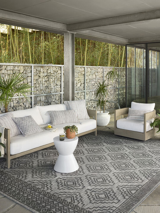Rainier RAI06 Grey/Charcoal 3'11" x 5'11" Rug