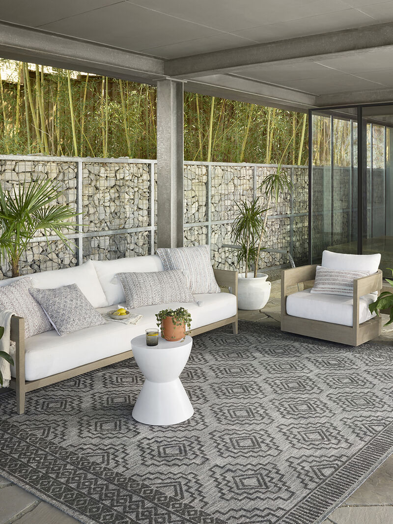 Rainier RAI06 Grey/Charcoal 3'11" x 5'11" Rug