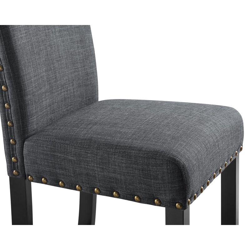 New Classic Furniture Morocco Dark Gray Solid Wood Dining Chair (Set of 6)