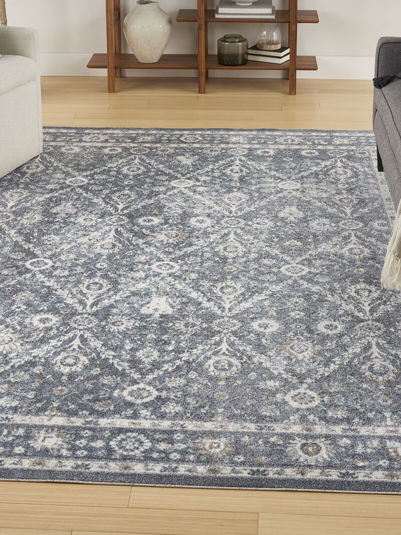 Astra Machine Washable ASW16 Dark Blue 4' x 6' Rug