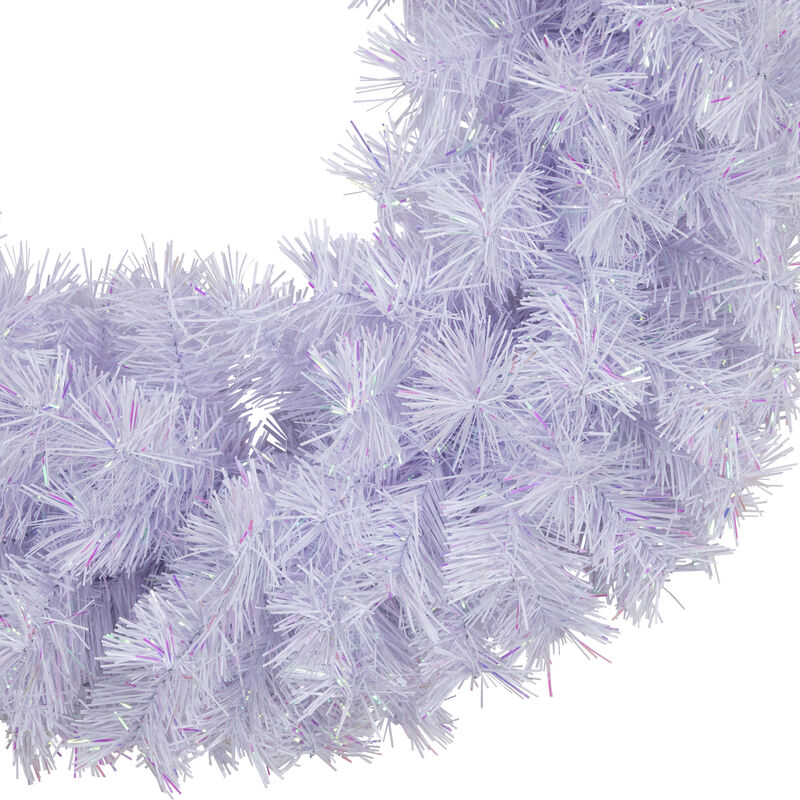 Icy White Iridescent Spruce Artificial Christmas Wreath - 18-Inch  Unlit