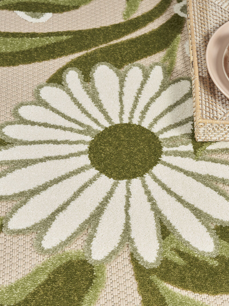 Aloha ALH33 Ivory/Green 9' x 12' Rug