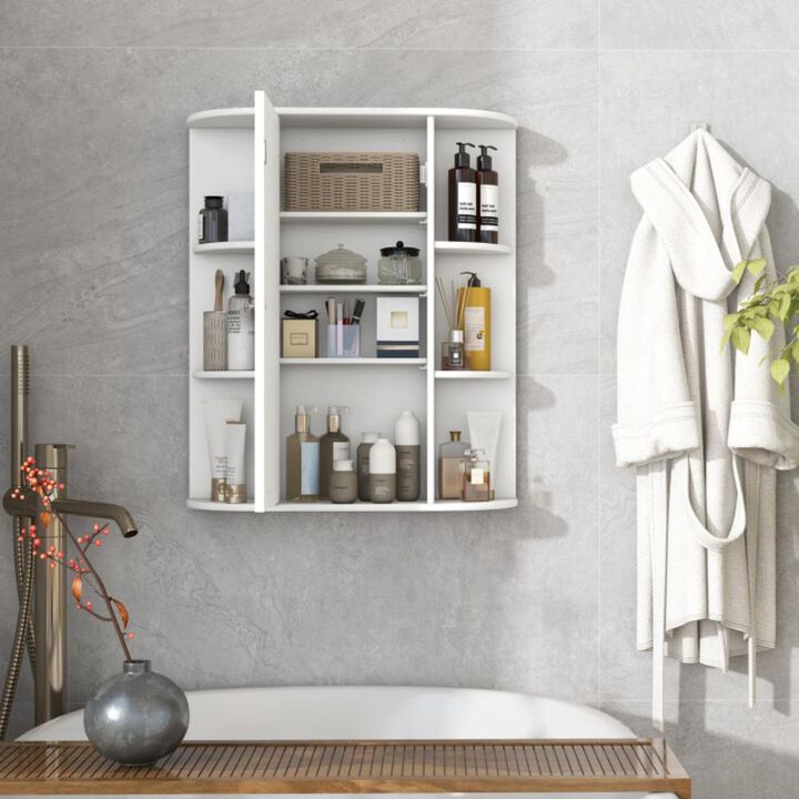 Hivvago Bathroom Wall Medicine Cabinet with Mirror Door Removable and Adjustable Shelves for Bathroom