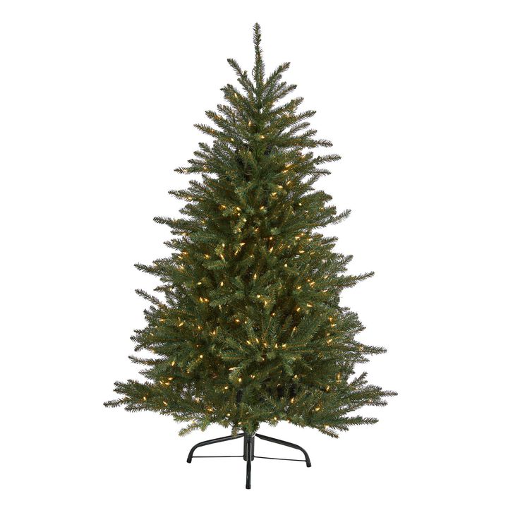 Nearly Natural 5-ft Napa Valley Fir Artificial Chrstmas Tree with 350 Clear Lights and 1107 Bendable Branches