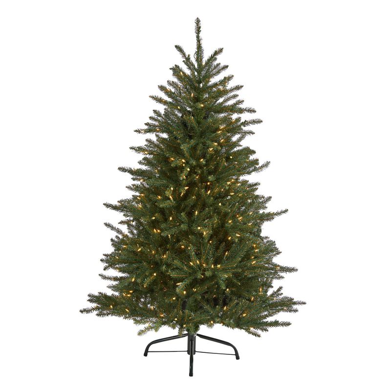 Nearly Natural 5-ft Napa Valley Fir Artificial Chrstmas Tree with 350 Clear Lights and 1107 Bendable Branches
