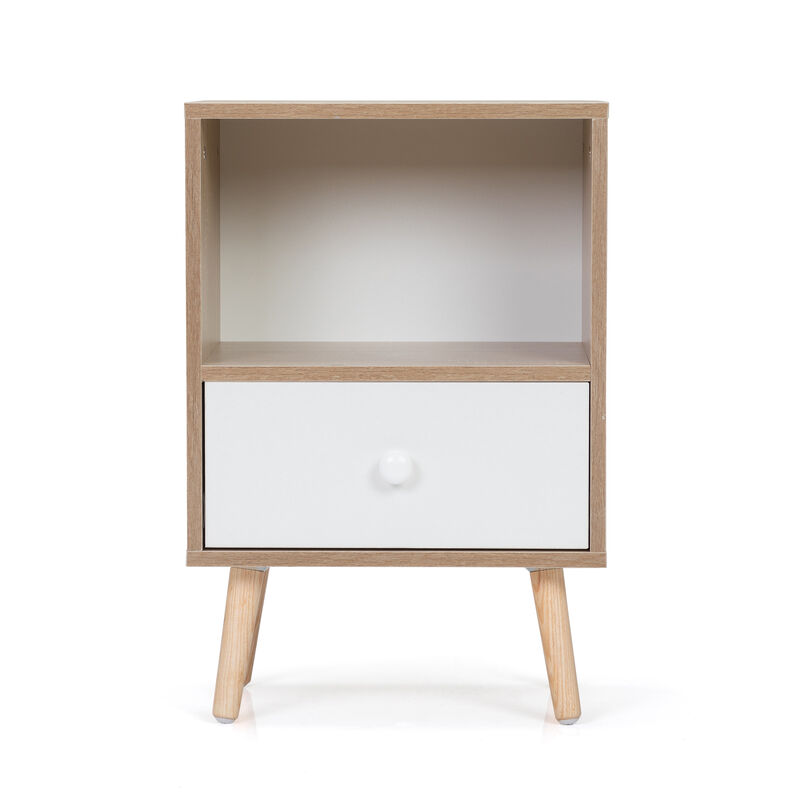 Streamdale 2 Mid Century Wood Nightstands with Drawer