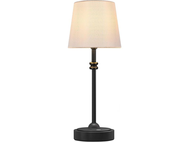 Small Touch Bedside Lamp with Fabric Shade