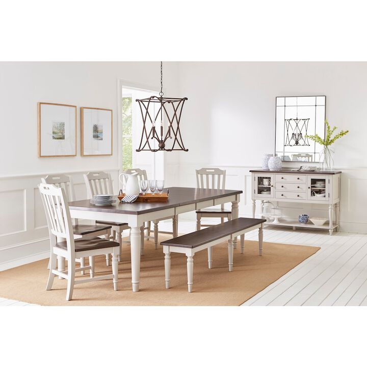 Jofran Orchard Park Farmhouse Solid Rubberwood 76 Bench