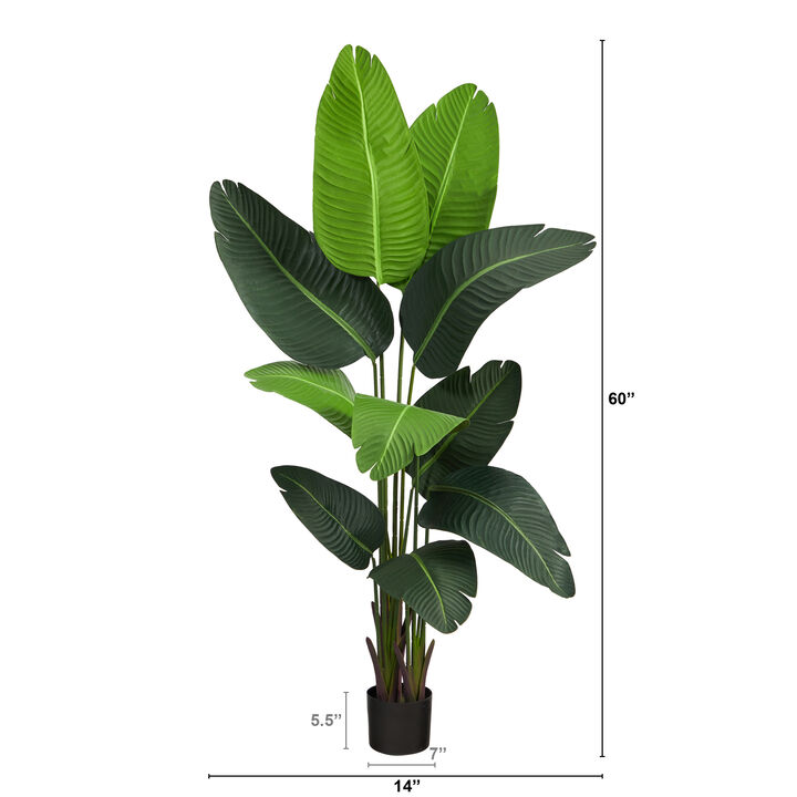 5' Artificial Travelers Palm Tree