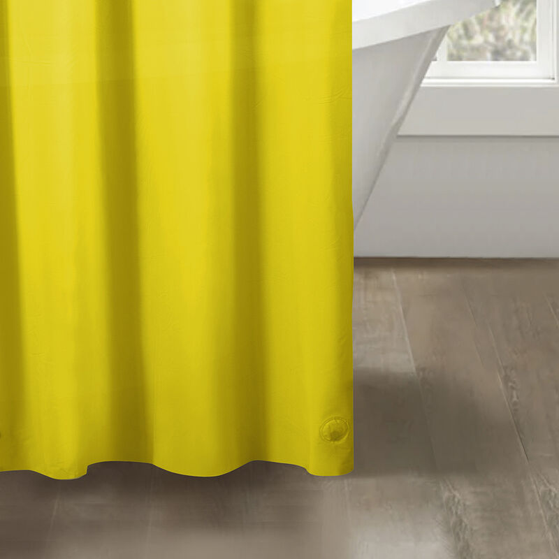 RT Designers Collection Home 3 Gauge Peva Stylish Shower Curtain Liner 70" x 72" Yellow