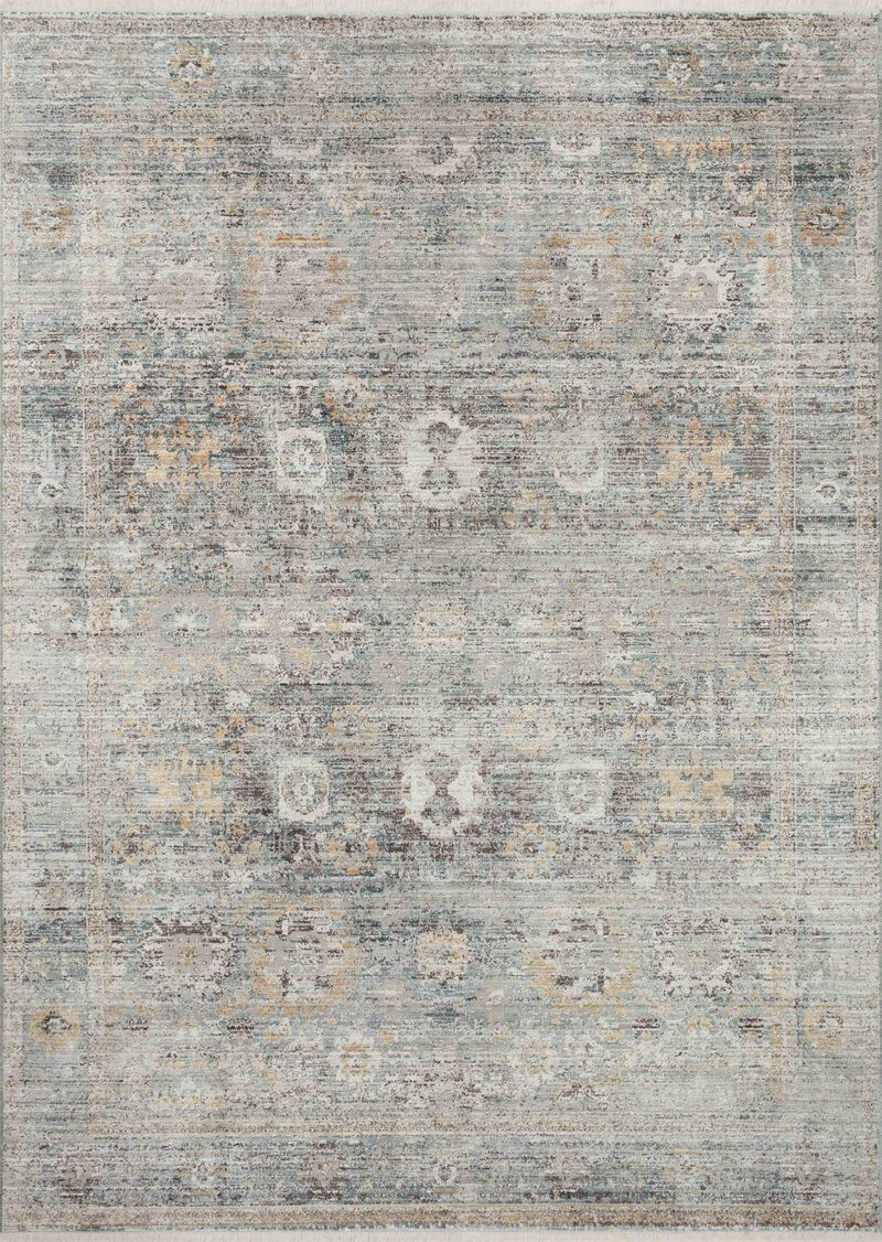 Bonney BNY06 Teal/Gold 3'11" x 5'5" Rug