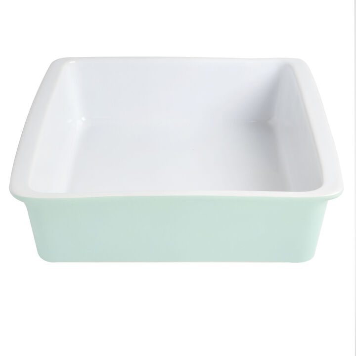 Martha Stewart 8.25 Inch x 8 Inch Stoneware Baker in Mint Martha Stewart 8.25 Inch x 8 Inch Stoneware Baker in Mint