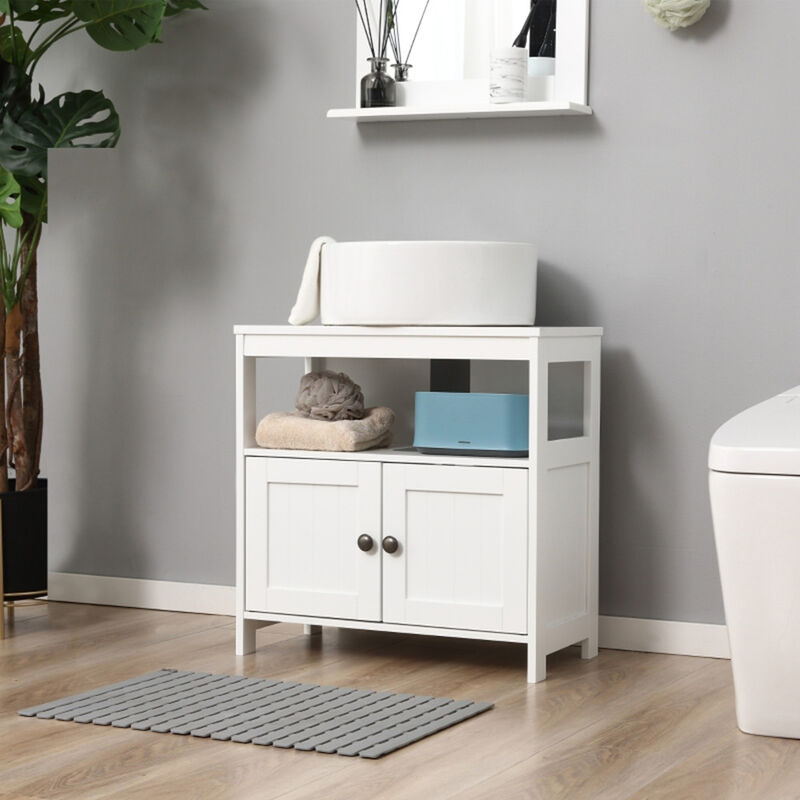 Under-Sink Storage Cabinet Bathroom Vanity Cabinet with Shelves & Double Doors