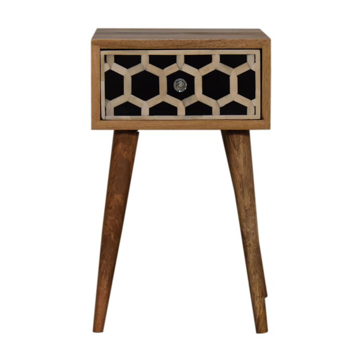 Mini  1 Drawer Bone Inlay NightStand