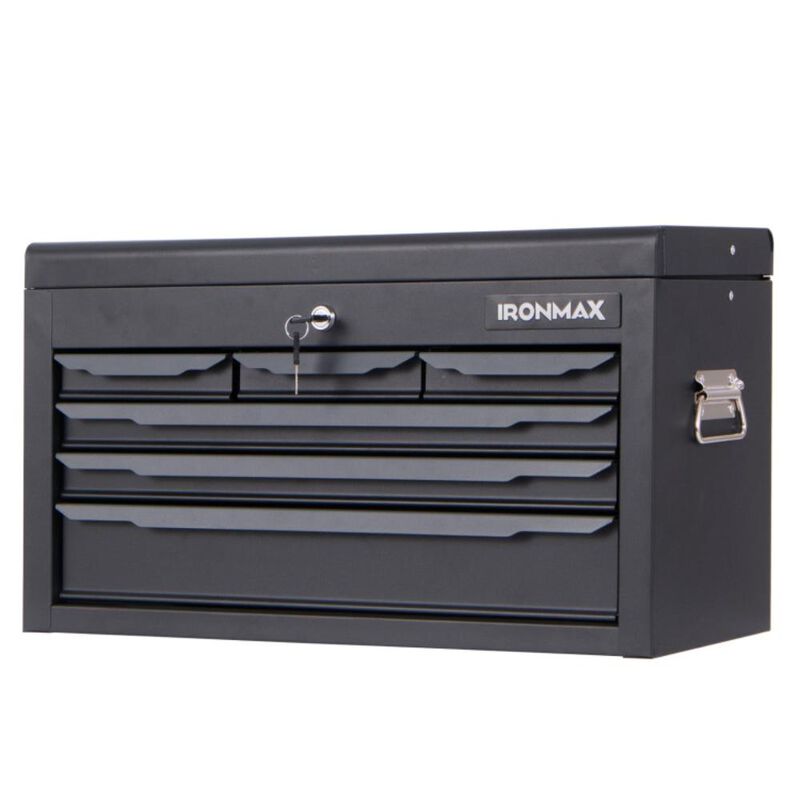 Hivvago 24 Inch Tool Chest Case with 6 Drawers and Top Storage for Garage Repair Shop & Warehouse-Black