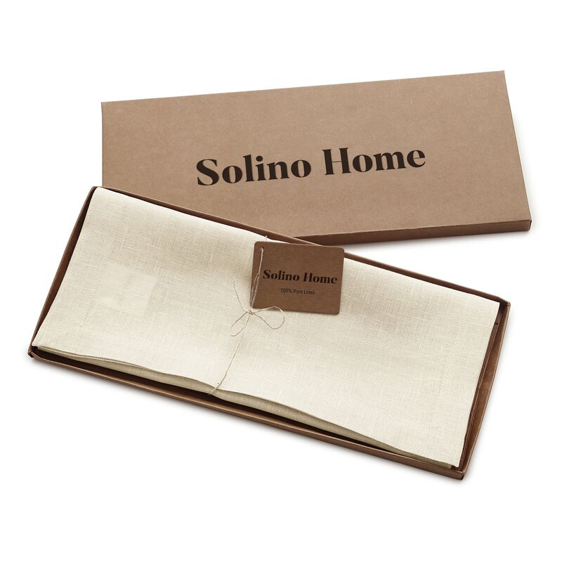 Solino Home 100% Pure Linen Table Runner | Fete for Valentine;s
