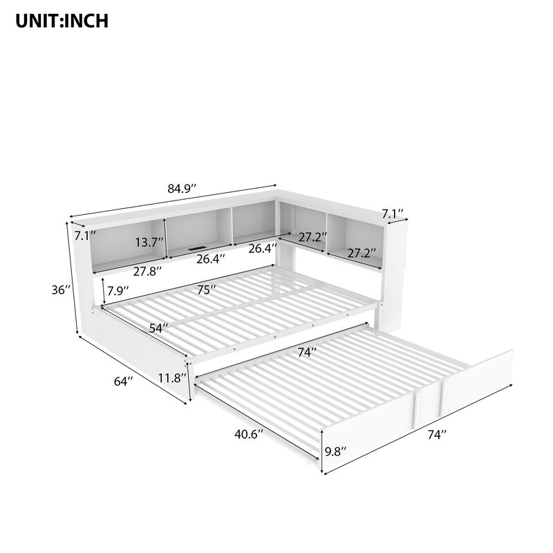 Merax Modern Daybed with Trundle