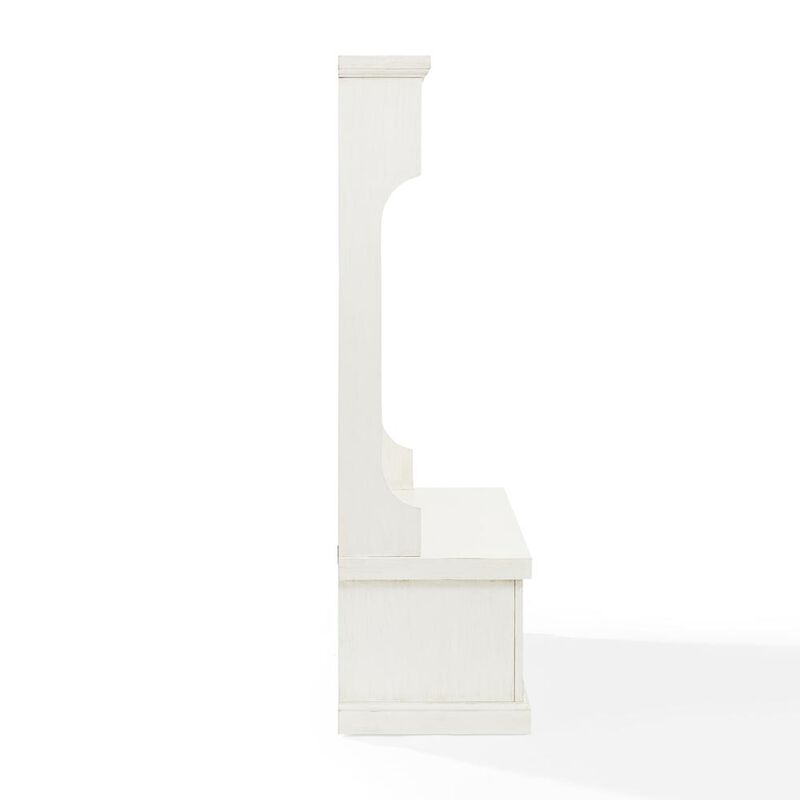 Crosley Furniture Seaside Hall Tree Distressed White