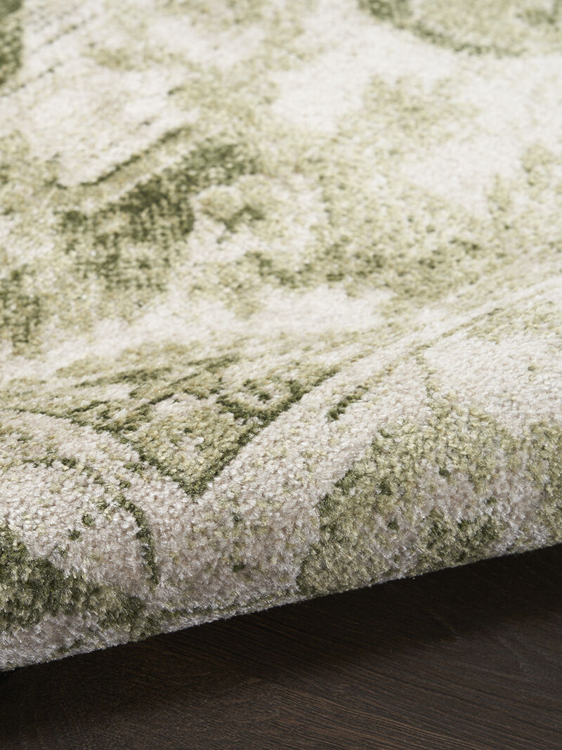 Astra Machine Washable ASW12 Ivory/Green 4' x 6' Rug