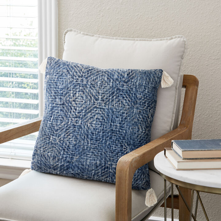 P0621 Blue 22"x22" Down Pillow
