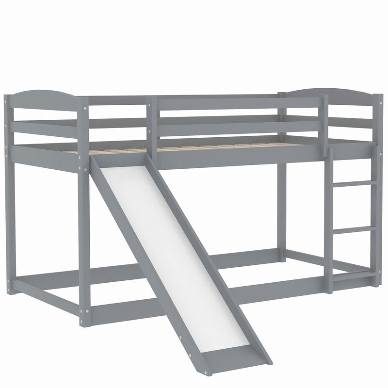 Merax Twin over Twin Bunk Bed with Convertible Slide and Ladder