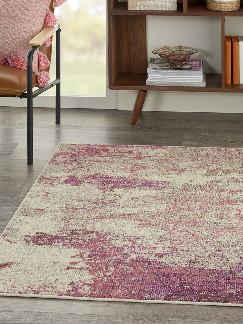 Celestial CES02 Ivory/Pink 3' x 5' Rug