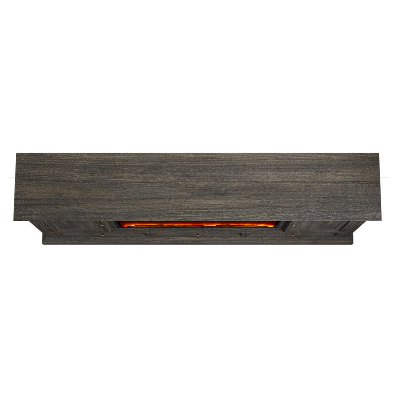 FESTIVO Farmhouse 72" TV Stand with Fireplace - Accommodates up to 75" TV