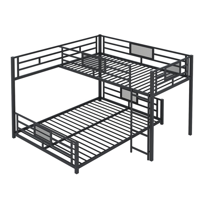 Merax L-shaped Metal Twin over Full Size Bunk Bed